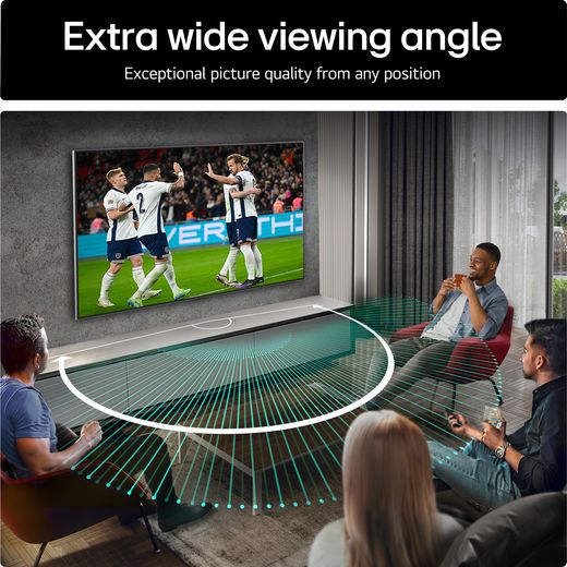 LG G54LW 4K Ultra HD Smart TV - Annotation - Extra wide viewing shot