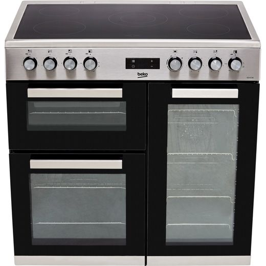 Beko KDVC90X 90cm Electric Range Cooker with Ceramic Hob - Stainless Steel