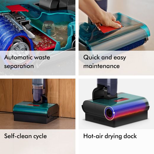 Dyson Clean+Wash Hygiene Wet and Dry Cleaner - Purple/copper - Annotation - Features