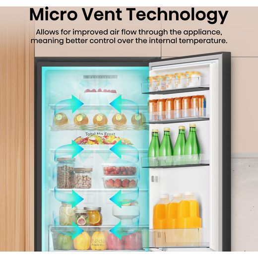 Hisense 70/30 Total No Frost Fridge Freezer - Dark Steel - Annotation - Micro venting shot