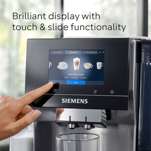 Siemens TQ717GB3 Coffee Machines Stainless Steel - Annotation - Brilliant display shot
