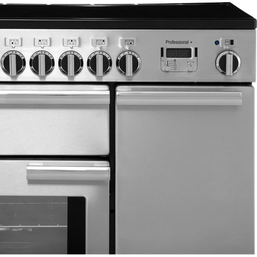 Rangemaster Professional Plus 90cm Electric Range Cooker with Induction Hob - Stainless Steel