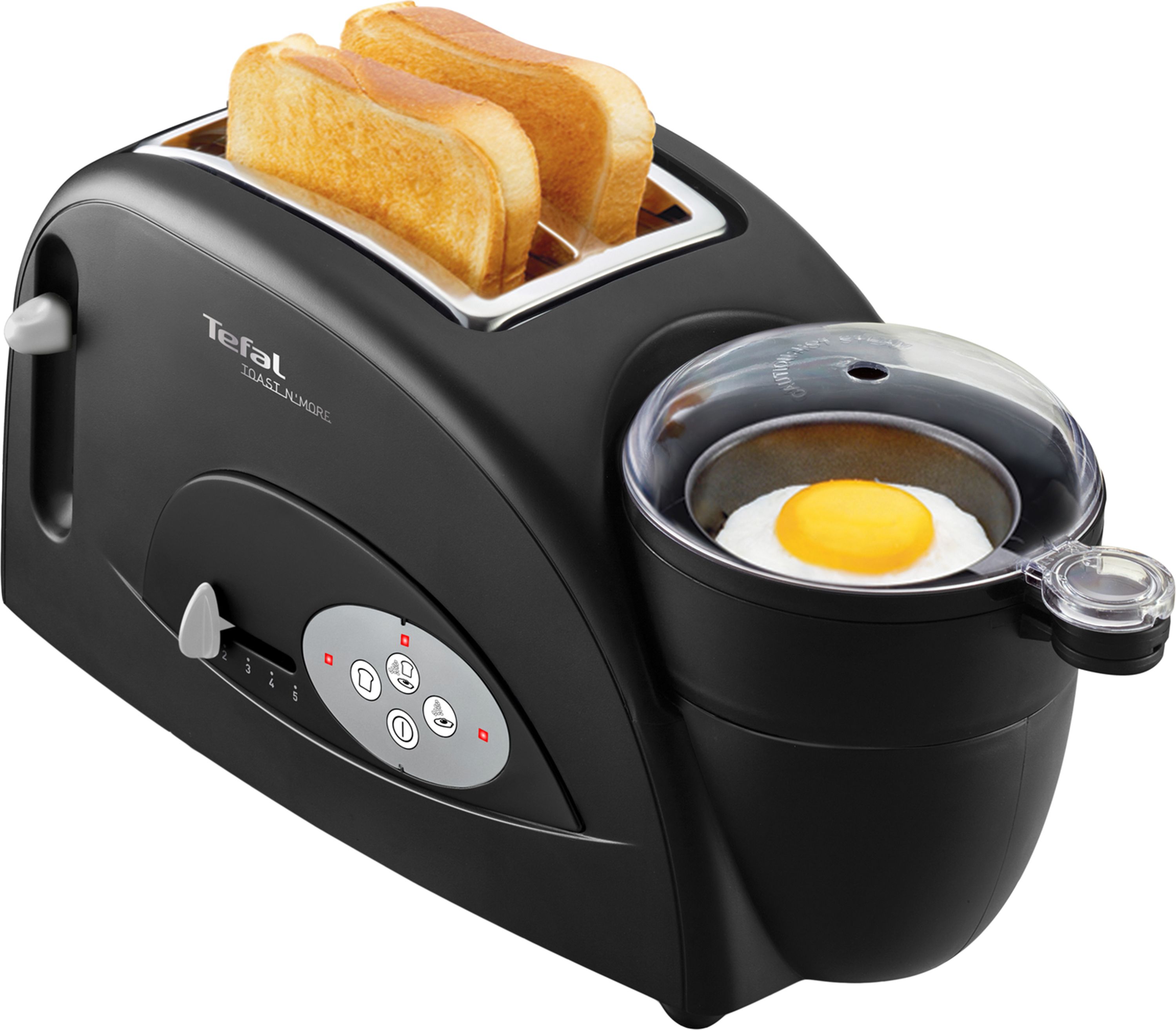 Tefal Toast n' Bean TT552842 2 Slice Toaster - Black, Black