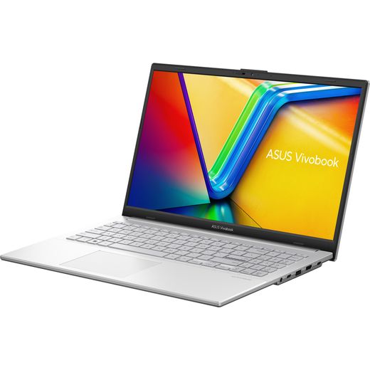 ASUS Vivobook Go 15 E1504FA-BQ2692W 15.6" Laptop - AMD Ryzen™ 3, 128GB SSD, 8 GB RAM - Silver - Left perspective