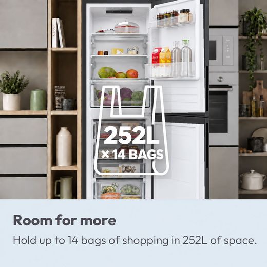 Candy CCT3L517EBK-1 176cm 50/50 Fridge Freezer - Black - annotation - room for more