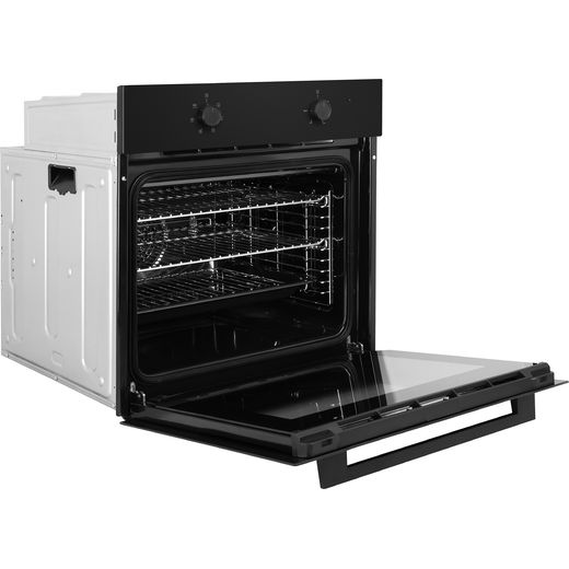 Russell Hobbs RHFEO7008MB Built In Electric Single Oven - Matte Black - Right perspective