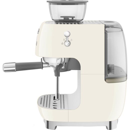 Smeg EGF03CRUK Coffee Machines Almond Cream - Side shot