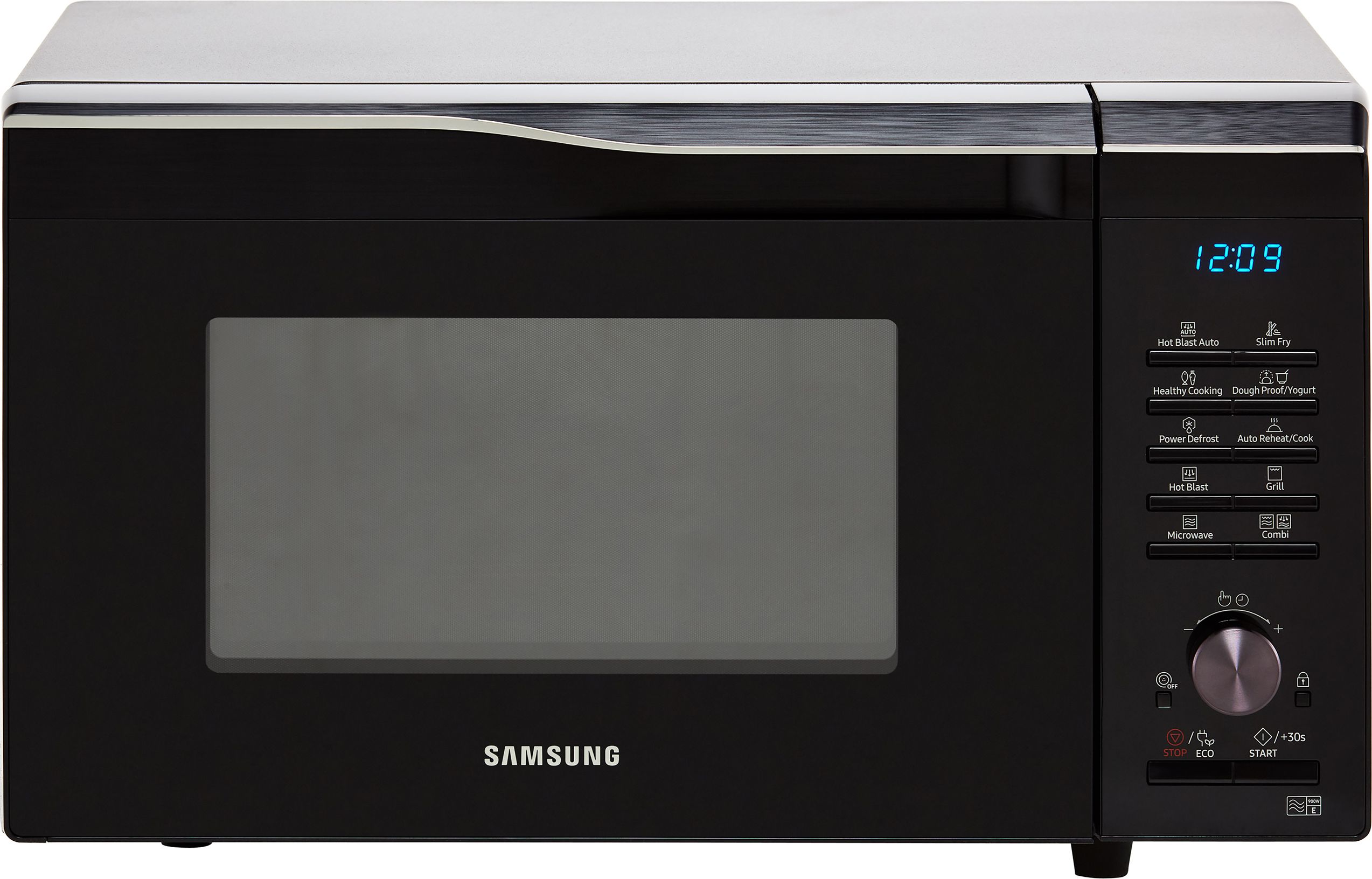 Samsung Easy View MC28M6055CK 31cm tall, 52cm wide, Freestanding Microwave - Black, Black