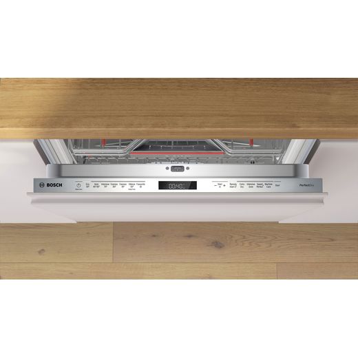 Bosch Series 6 Integrated Standard Dishwasher - Silver - control panel shot