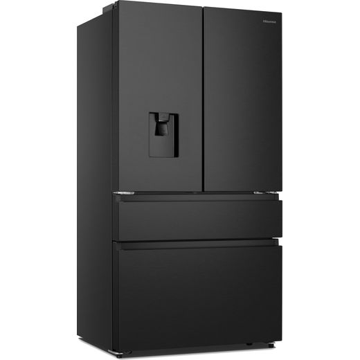 Hisense American Fridge Freezer - Black - Right perspective