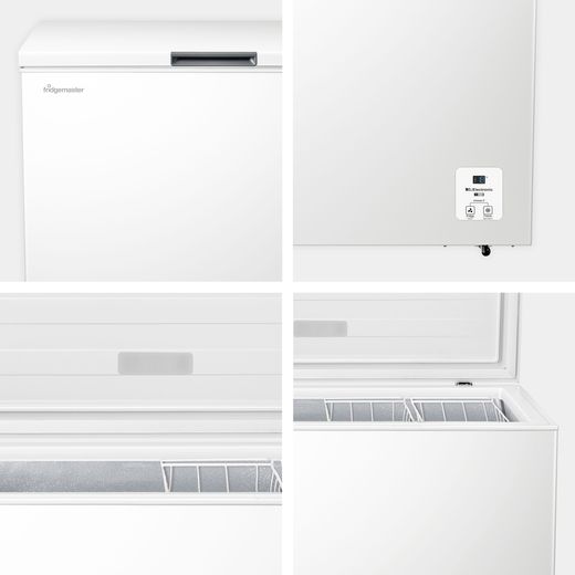 Fridgemaster Chest Freezer - White - Close up detail shot