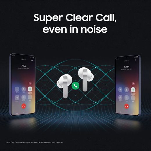 Samsung Galaxy Buds4 Pro Headphones - Black - Annotation - Super clear call shot