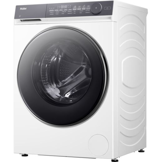Haier X7 HW100-B14367U-UK 10kg Washing Machine with 1400 rpm - White - Left perspective shot