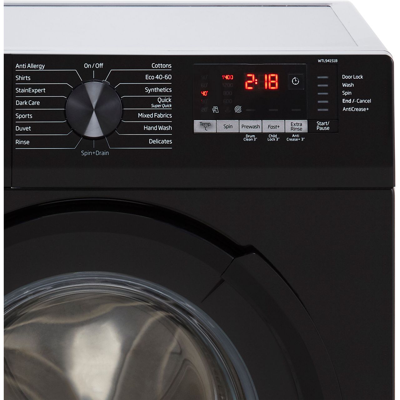 beko recycledtub wtk94121w 9 kg 1400 spin washing machine white