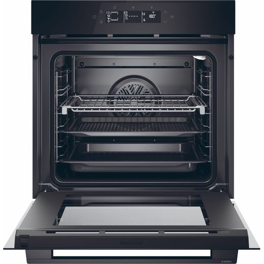 Haier ID Series 2 Built In Electric Single Oven - Black - Front with door open shot