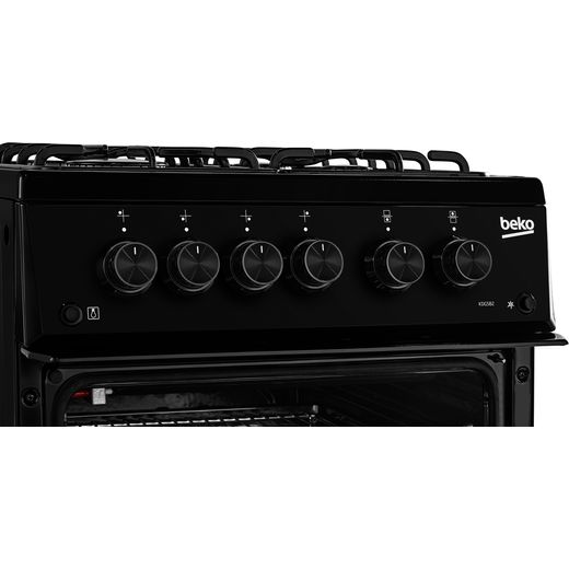 Beko Gas Cooker - Black - Control panel