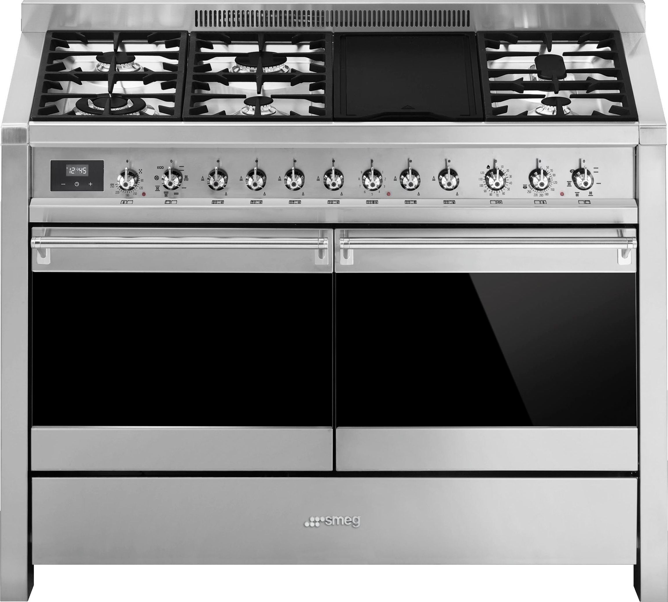 Smeg Opera A4-81 120cm Dual Fuel Range Cooker - Stainless Steel - A/B Rated, Stainless Steel