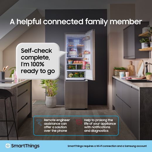 Samsung Total No Frost Fridge Freezer - Silver - Annotation - SmartThings