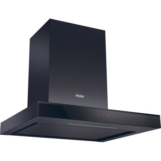 Haier HATS6CBS4B 60cm Chimney Cooker Hood - Black - Right perspective shot