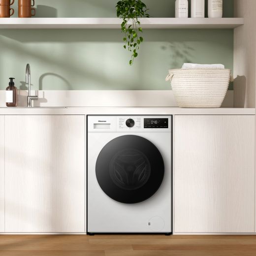 Hisense 1i Series WF1I9042BWP2 9kg Washing Machine with 1400 rpm - White - machine in kitchens shot 