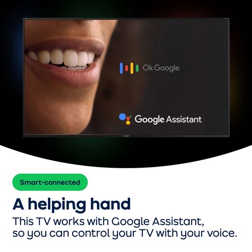 Sharp HD2225K 32" HD Smart Roku TV - AO Annotation -  Google-Assistant-Feature