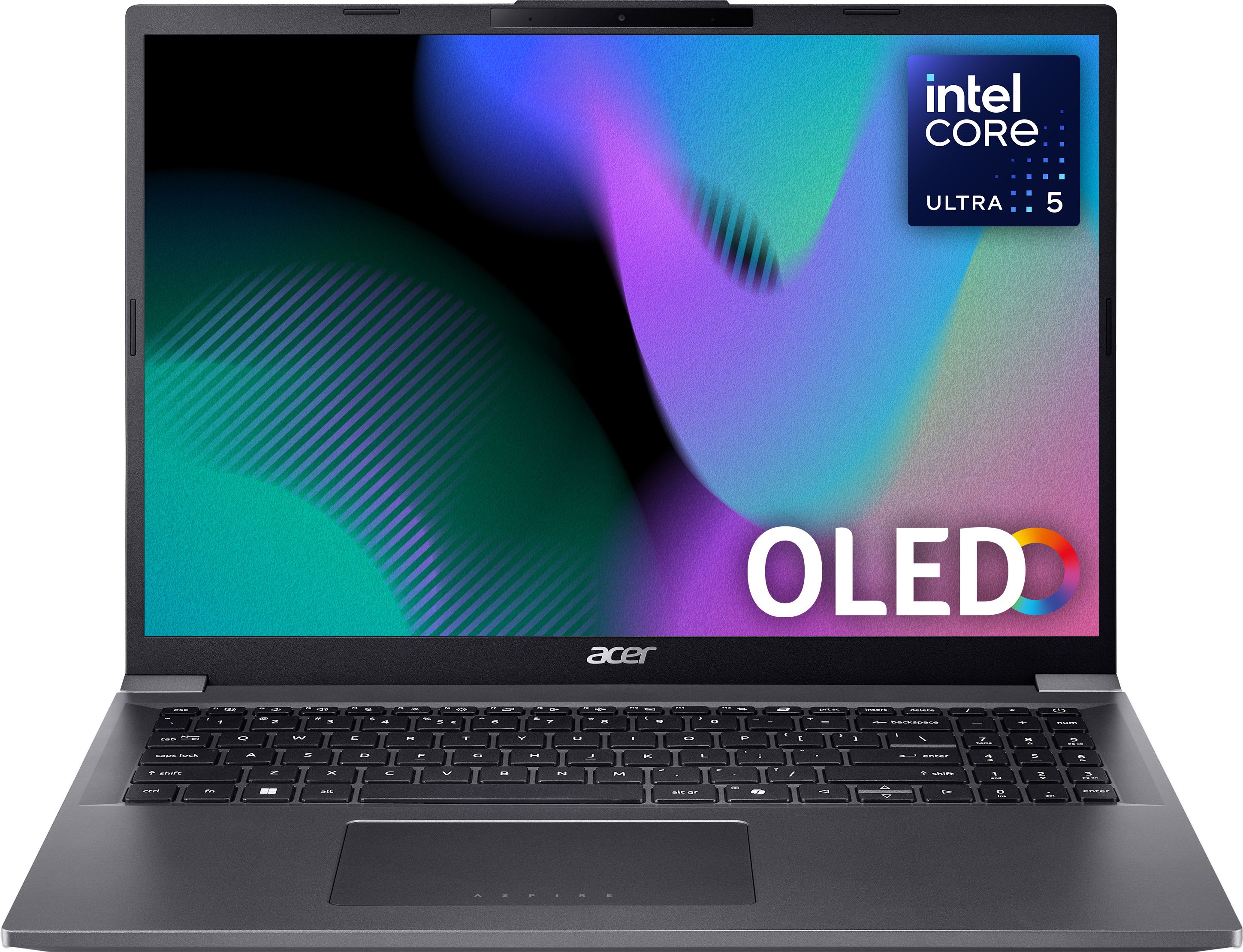 Image of Acer Aspire 16 A16-71M OLED 16" Laptop - Intel® Core™ Ultra 5, 512GB SSD, 16 GB RAM - Iron, Grey