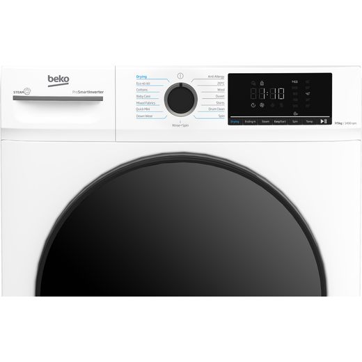 Beko 7Kg / 5Kg Washer Dryer - White - Control panel