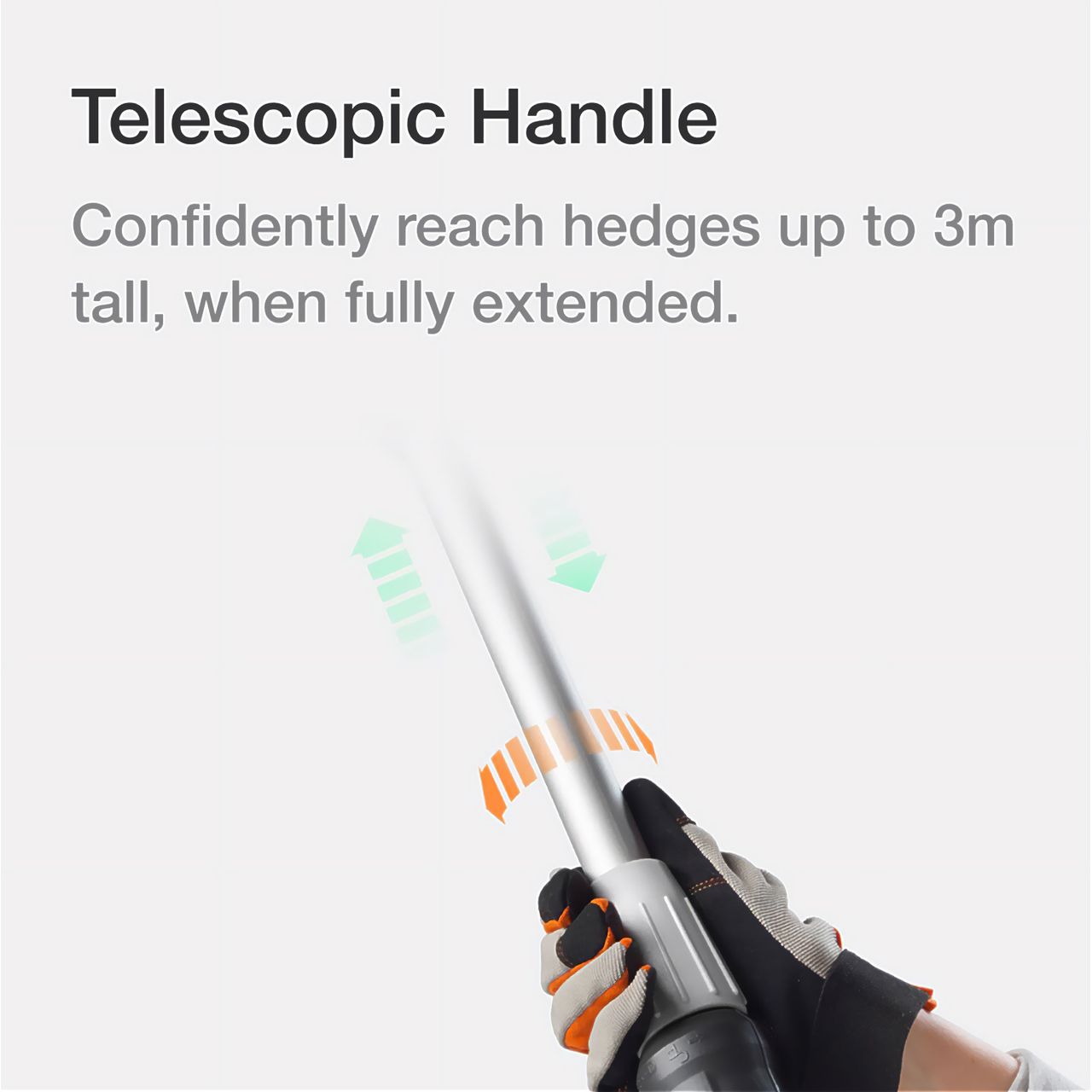 Taille-haie Électrique Flymo EasiCut Reach 480 – 500W, Lame 48cm, Poignée Télescopique – Idéal Jardin