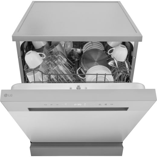 LG Standard Dishwasher - Silver - High front perpsective shot