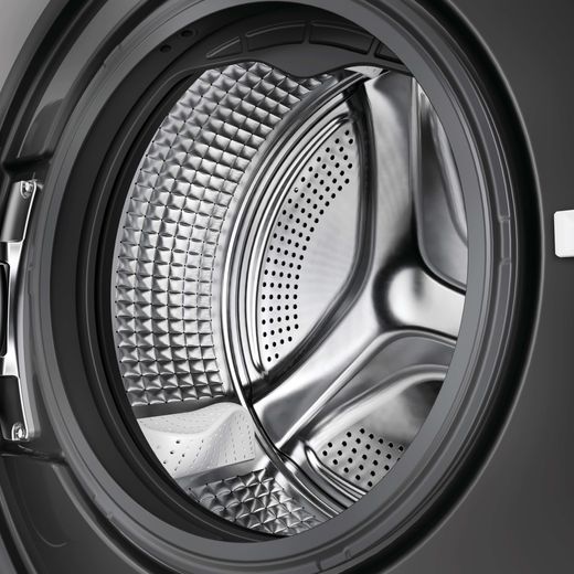 Haier X7 HW120-B14367GUUK 12kg Washing Machine with 1400 rpm - Graphite Haier X7 HW120-B14367GUUK 12kg Washing Machine with 1400 rpm - Graphite - Close up drum shot