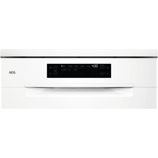 AEG 6000 Series Standard Dishwasher - White - Control panel
