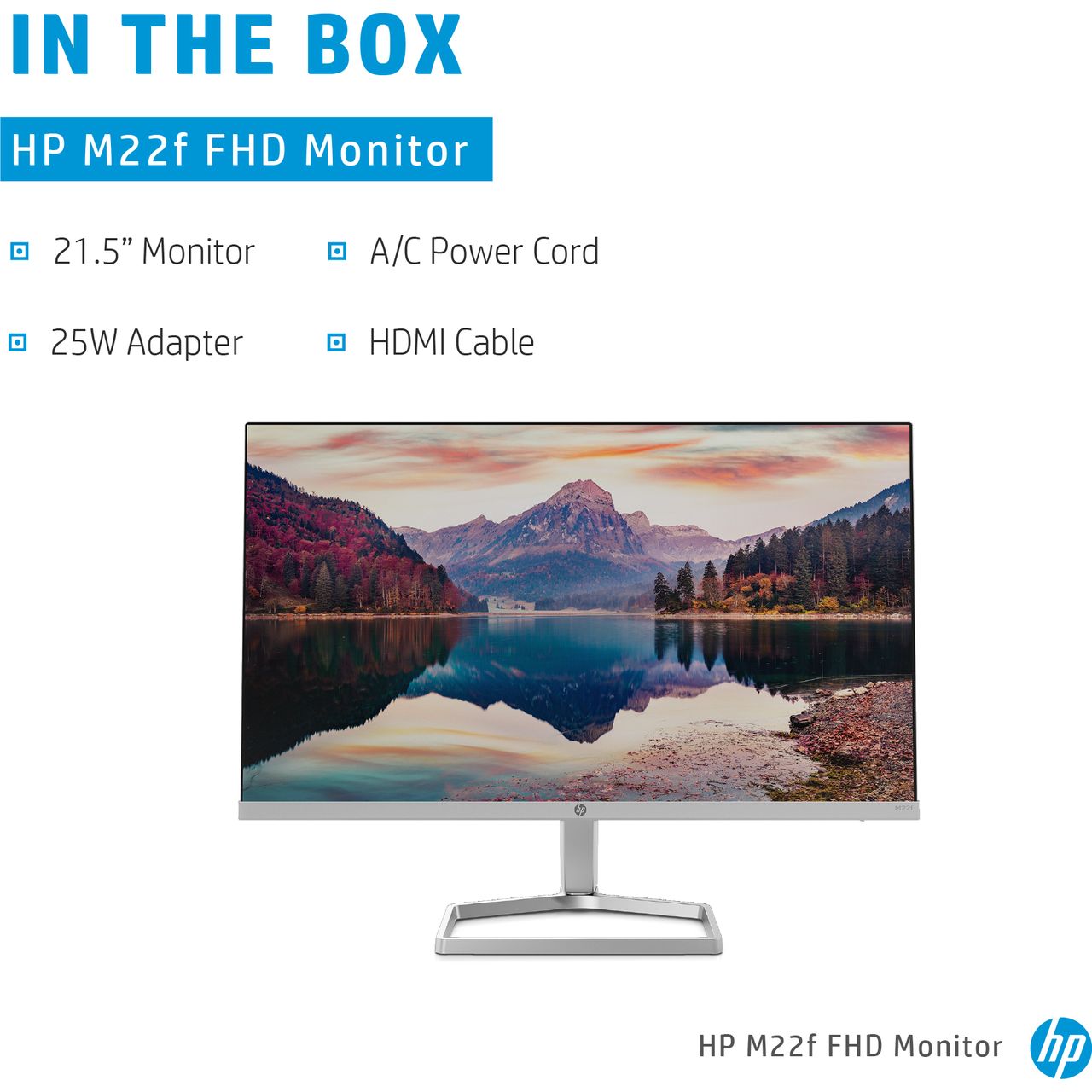 2D9J9AA#ABU | HP M22f 21.5” Full HD Monitor | ao.com