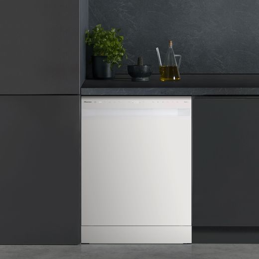 Hisense Standard Dishwasher - White - Dishwasher in kitchen shot