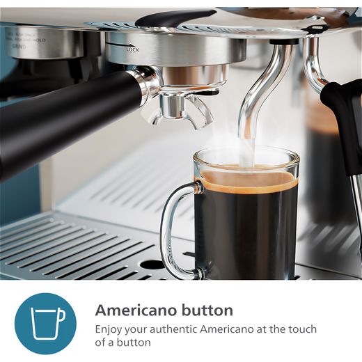 Philips Espresso Coffee Machine - Stainless Steel / Black - Annotation - Americano button shot