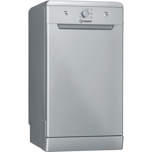 Indesit DSFE1B10SUKN Slimline Dishwasher - Silver - F Rated