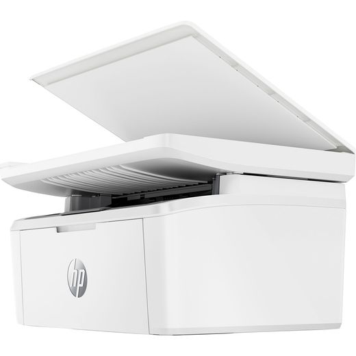 HP LaserJet MFP M140w All-In-One Laser Printer - White - left perspective shot