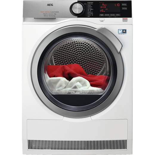 AEG T9DEC866R 8Kg Heat Pump Tumble Dryer - Stainless Steel - A+++ Rated