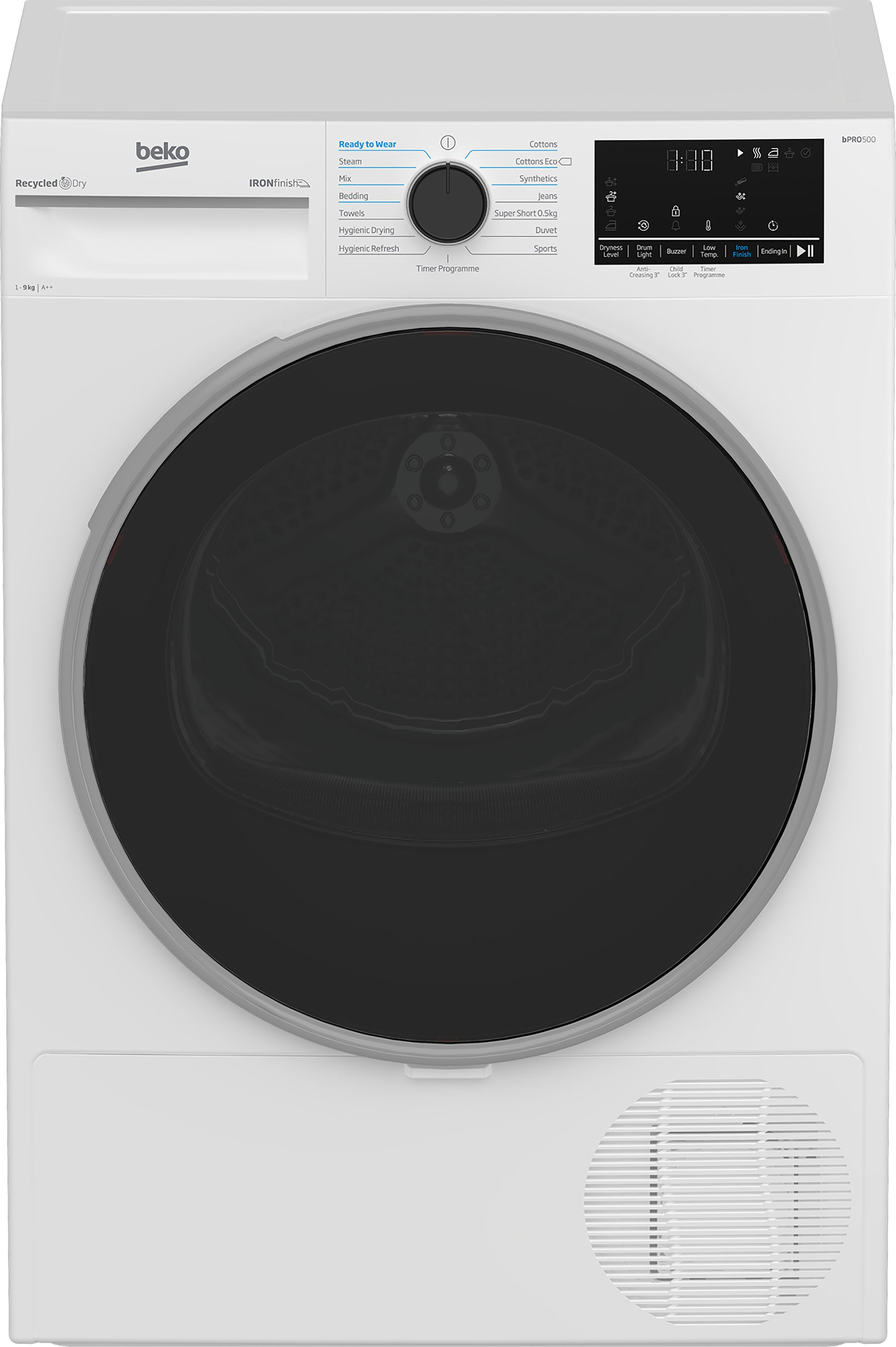 Beko bPRO 500 B5T49231IW 9Kg Heat Pump Tumble Dryer - White - A++ Rated, White
