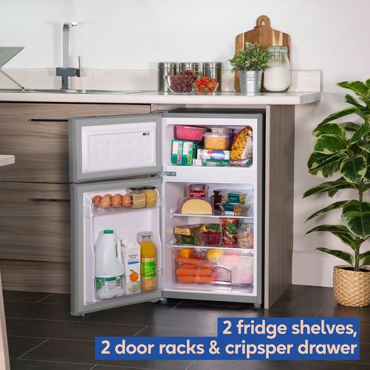Russell Hobbs RH85UCFF482E1SS Under-Counter Fridge Freezer in Stainless Steel - Annotation - Storage shot
