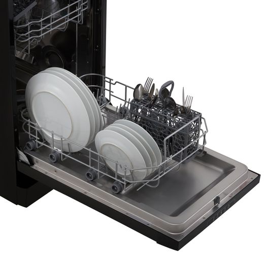 Candy Slimline Dishwasher - Black