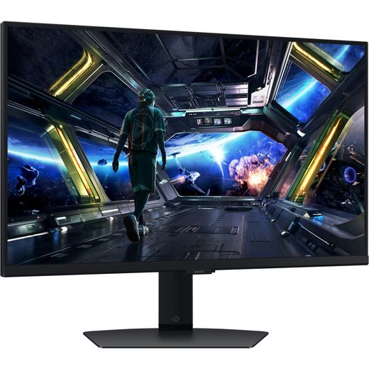 Samsung Odyssey G70D 27" 4K Ultra HD 144Hz Monitor with FreeSync™ Premium - Black - right perpsective shot 