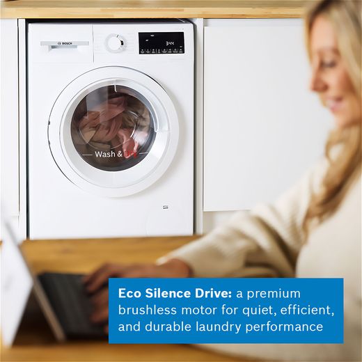 Bosch Series 4 9Kg / 5Kg Washer Dryer - White - Annotation - Eco silence