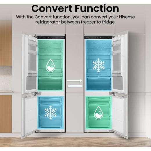 Hisense RB5B250SSWC1 Wifi Connected 54cm 60/40 No Frost Fridge Freezer - White - Annotation - Convert function shot