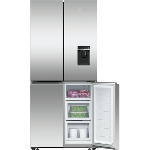 Fisher & Paykel RF500QNUX1 Fridge - Stainless Steel - Front with freezer door open shot