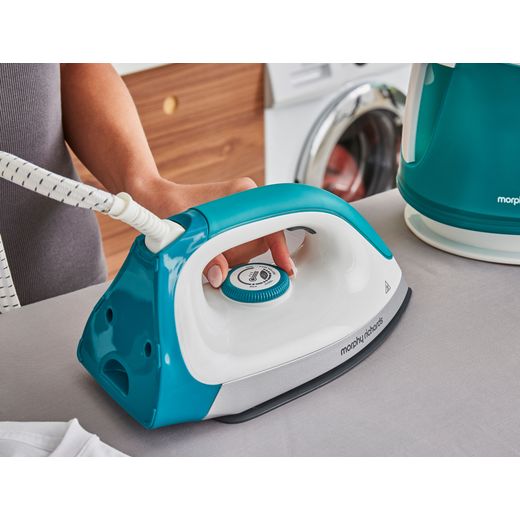 Morphy Richards Power Steam Elite With AutoClean Pressurised Steam Generator Iron - White / Green - Turnig control dial