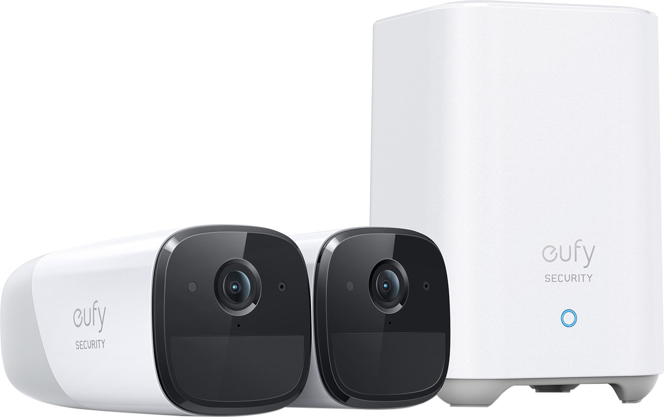 Eufy eufyCam 2 Pro - 2 Camera Kit 2K Smart Home Security Camera - White, White