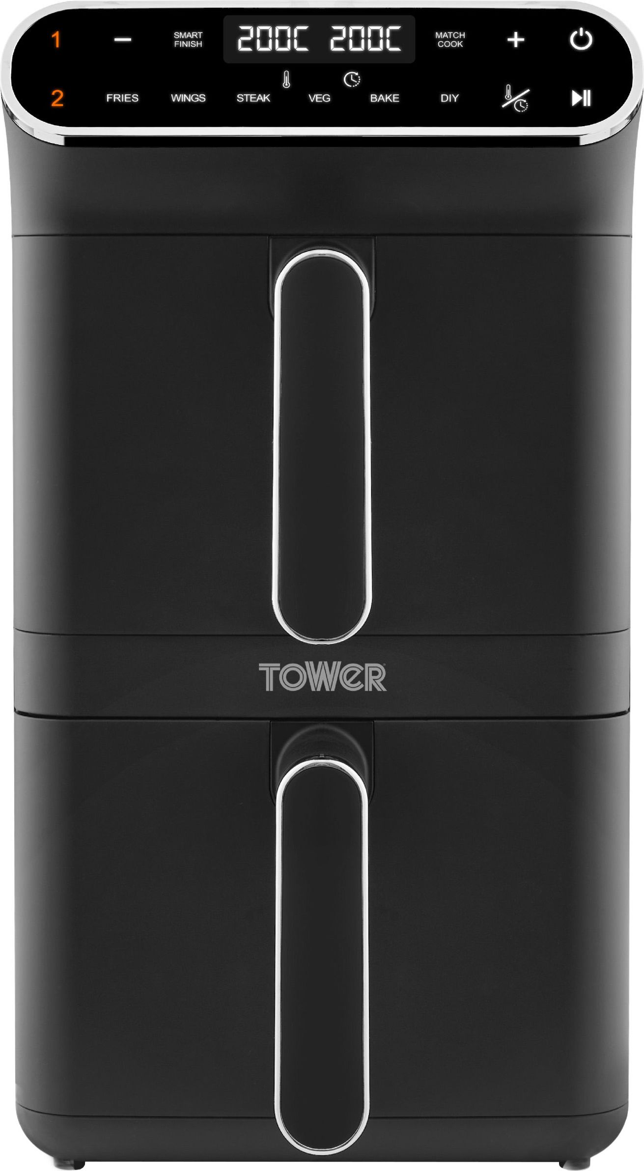 Tower T17190 Vortx 11L Dual Basket Air Fryer - Black