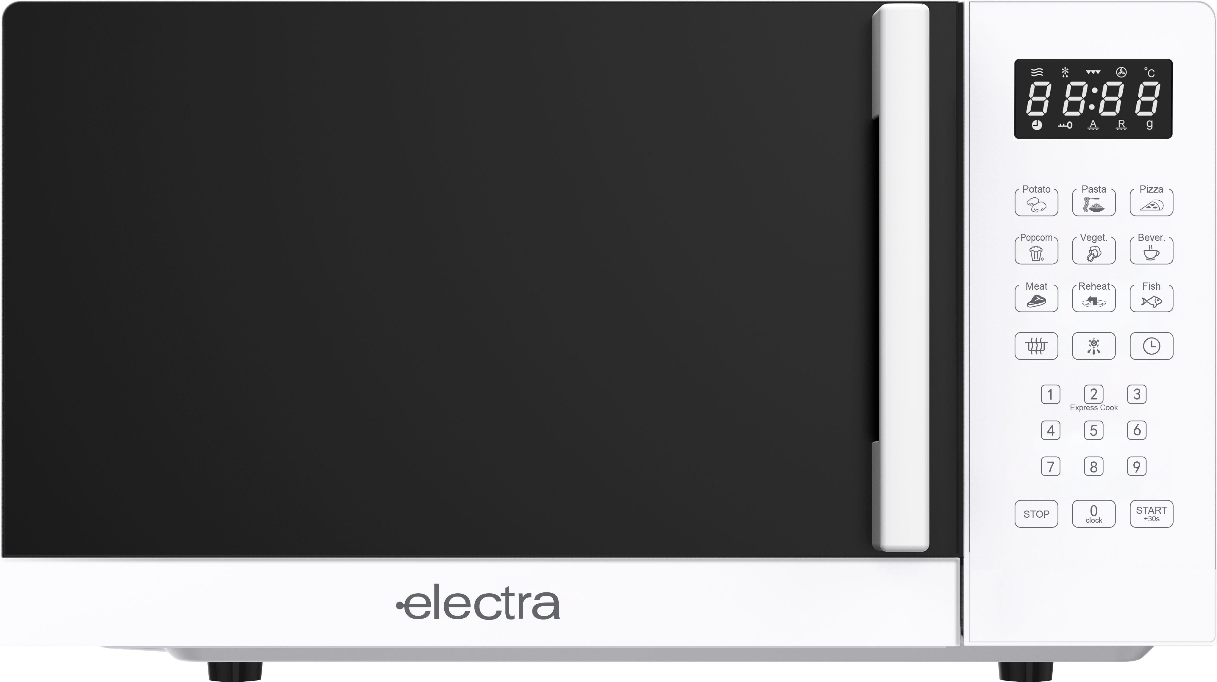 Electra Solo Microwave Oven - 20L Capacity - 700W - Touch Control - White
