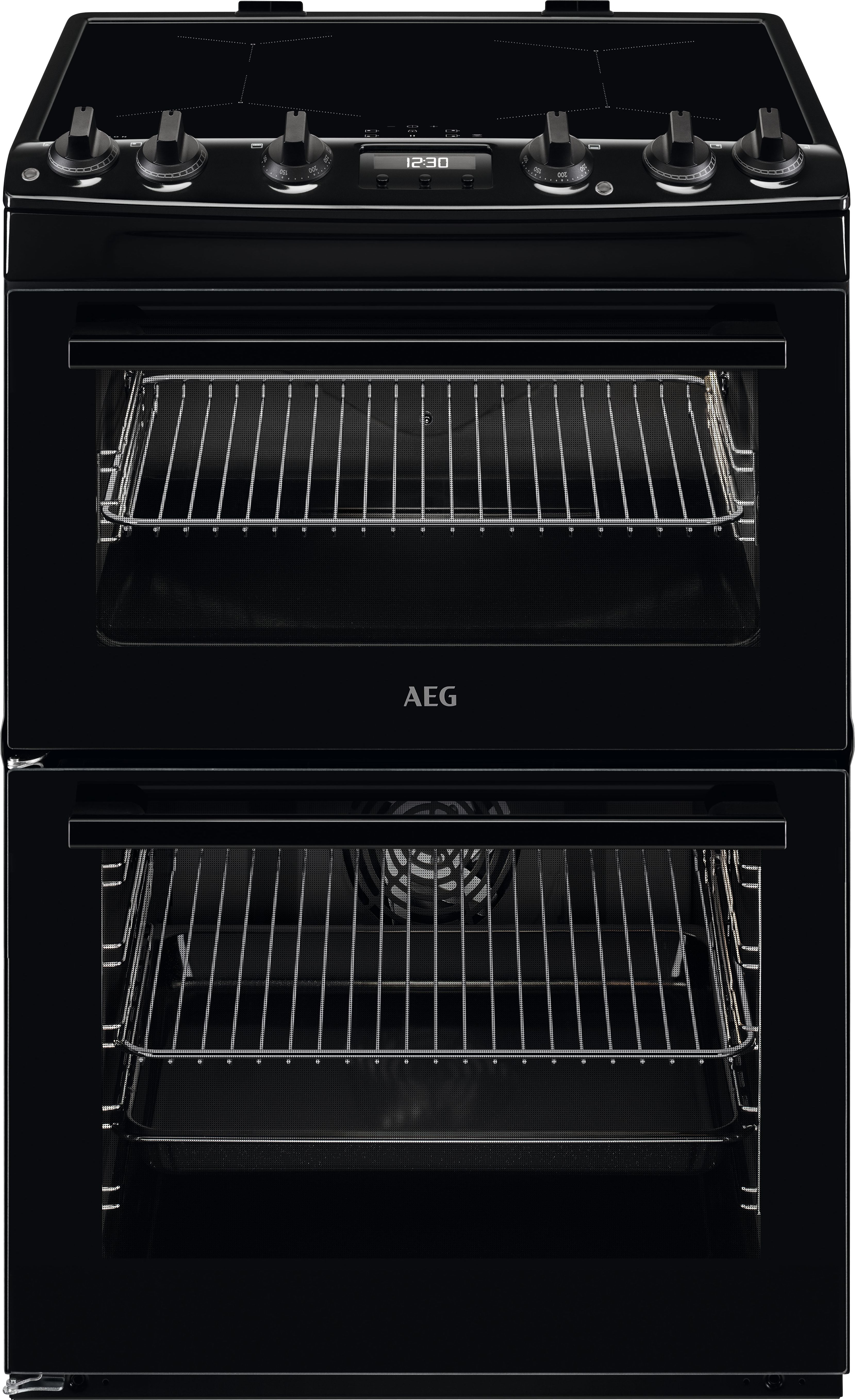 AEG - Freestanding Cooker - Zone Induction Hob - 77L Oven - Catalytic Cleaning - Black