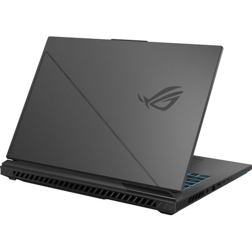 ASUS ROG Strix G18 Laptop - NVIDIA® GeForce RTX™ 5070, AMD Ryzen™ 9, 1TB SSD, 32 GB RAM - Black / Grey - back left perpsective shot